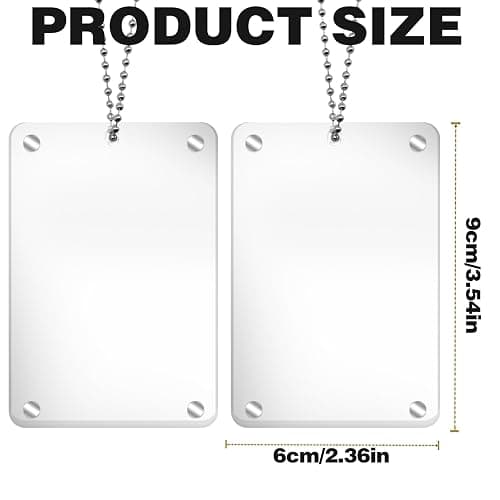 CYUXING 2Pcs Car Hanging Photo Holder Universal Magnetic Car Picture Frame Rear View Mirror Accessories Ornaments Decor Personalized Acrylic Transparent for Dads Gift thumbnail 2