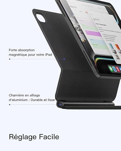 CELUI QUE JE PRÉFÈRE : Inateck Housse Clavier magnétique pour iPad 10e génération 10,9 pouces/11e génération 2025 A16 11 Pouces : Support Flottant, rétroéclairage 7 Couleurs et trackpad, KB09119-10 thumbnail 4