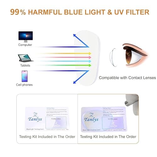 Tanlys Blue Light Blocking Glasses fors Men Women thumbnail 6