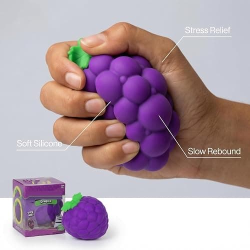 MLUTJINOO Purple Grape Scented Squeeze Stress Ball, Soft Slow Rising Squeeze Toys, Relaxation Squeeze Toys for Student and Adults,Grapes thumbnail 6