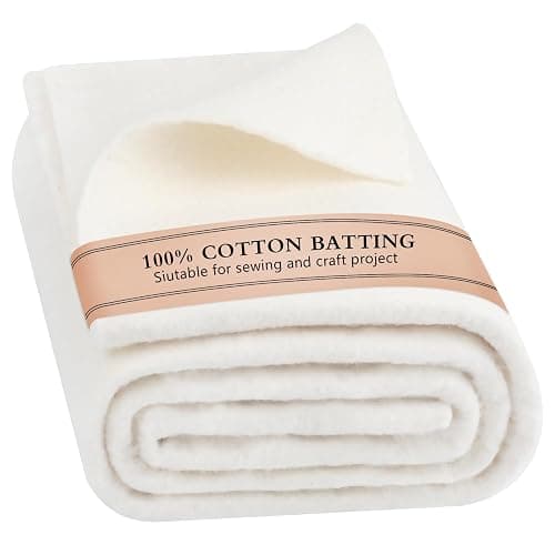 47" x 59" 100% Natural Cotton Quilt Batting, Breathable Crib Size Batting | 200 g/m², Lightweight, for Quilting Potholders, Needle Friendly Seamless Filling for Sewing Crafts - Image 1