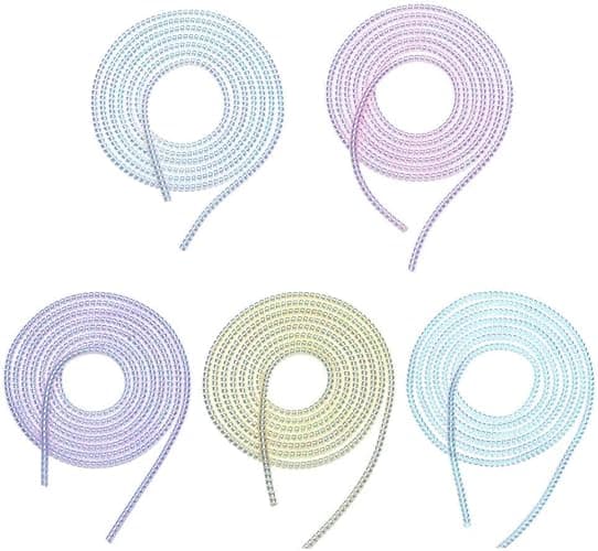 Cable Protector Animal Proof Wire Repair, Pink Cord Protector for Pets Headphone Saver Spiral Cable Wrap Strain Relief, Cord Sleeve for Phone Cable USB Date Cable thumbnail 2