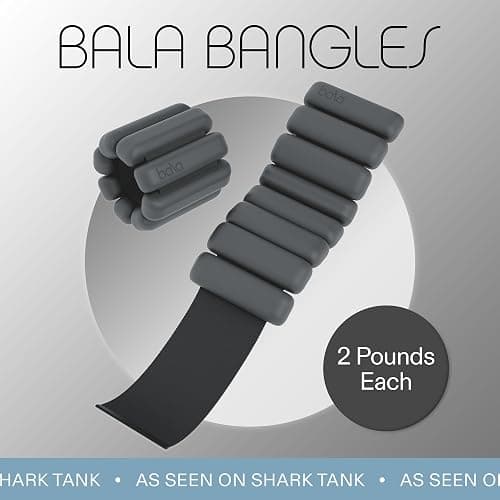 Bala Bangles Wrist & Ankle Weights for Women & Men, Home Gym Equipment | Adjustable Weighted Bands for Arm & Legs Workouts - Pilates, Yoga, Walking, Barre, & Strength Training Exercise thumbnail 2
