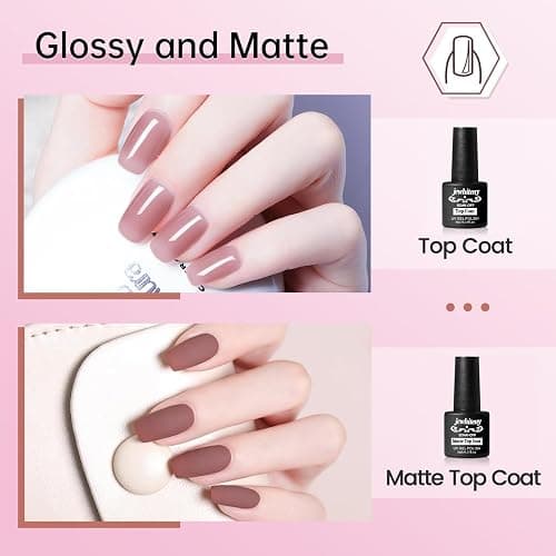 JEWHITENY Poly Extension Gel Nail Kit 14 PCS Poly Gel Kit with Slip Solution and Mini Lamp Nail Art Design Beginner thumbnail 5