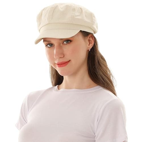 Newsboy Cabbie Baker boy hat Beret Cap for Women Pageboy Visor Paperboy Hat Sailor Fiddler Hat Adjustable thumbnail 3
