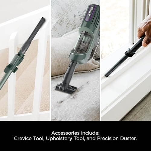 Shark Detect Ultralight Corded Stick Vacuum with Direction Detect and Self-Cleaning Brushroll, Powerful Hair Pickup, Ultra-Lightweight, Crevice & Upholstery Tool Included, Evergreen, HZ752 thumbnail 10