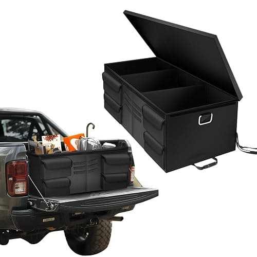 Mixsuper Truck Bed Organizer Fits Any Truck Size, Heavy Duty Truck Bed Storage With Straps For Groceries, Adjustable Trunk Organizer For Suv For Pickup, Convenient Accessories For Installation - Image 1