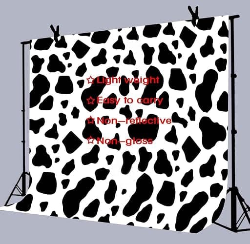 Cow Print Photography Backdrops 9x6FT Black and White Cow Skin Photography Backgrounds for Children Kids Birthday Party Decor Wall Paper LULX018 thumbnail 4