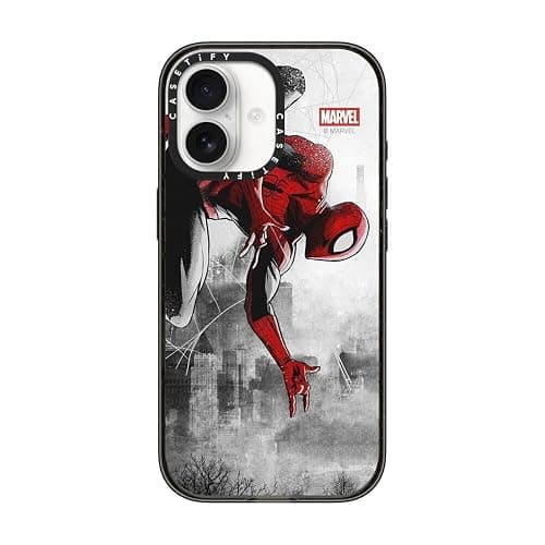 CASETiFY Impact iPhone 17 Case [Marvel Colab/Slim/Magsafe / 8.2 ft. 4X Military Grade Drop Protection] - Spider-Man VS - Clear Black - Image 1