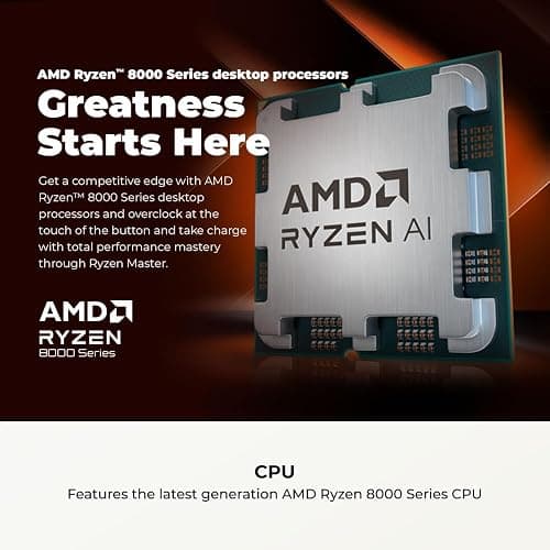 CyberPowerPC Gamer Master Gaming PC, AMD Ryzen 7 8700F 4.1GHz, GeForce RTX 5060 Ti 8GB, 16GB DDR5, 1TB PCIe 4.0 SSD, WiFi Ready & Windows 11 Home (GMA2900A2) thumbnail 5