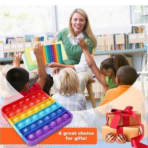 AK-SHIP 2 in 1 Fidget Toys, ABC Learning and Educational Toys, Poppers Fidget Toys,AK-SHIP Stress Relief, Autism Sensory Toys [26 Letters on One Side | Numbers 1-30 on The Other Side] (1 Pack) thumbnail 8