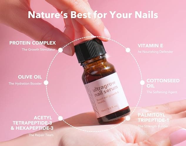 Liaison UltraGrow Nail Serum for Growth and Strength with Keratin Complex, Olive Oil & Vitamin E | Dermatologist-Tested to Support Weak, Brittle, Splitting Nails thumbnail 5