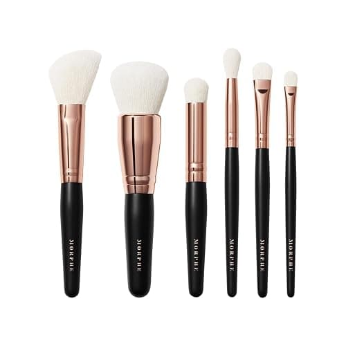 Morphe Rose Away Makeup Brushes - 6 Piece Make Up Brush Set of Eye and Face Brushes - Made with Synthetic Bristles and Includes Makeup Brush Case (6 Count) thumbnail 7