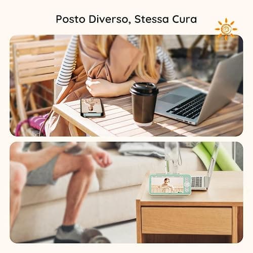 BOIFUN 2K Baby Monitor WiFi, Telecamera 360° con Luci Notturne e Display LCD 5" 3MP, Controllo da App e Monitor, Auto Tracking, Rilevamento Movimento e Suono IA thumbnail 4