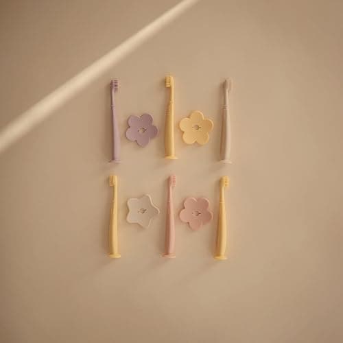 mushie Flower Toddler Training Toothbrush (Daffodil) thumbnail 5