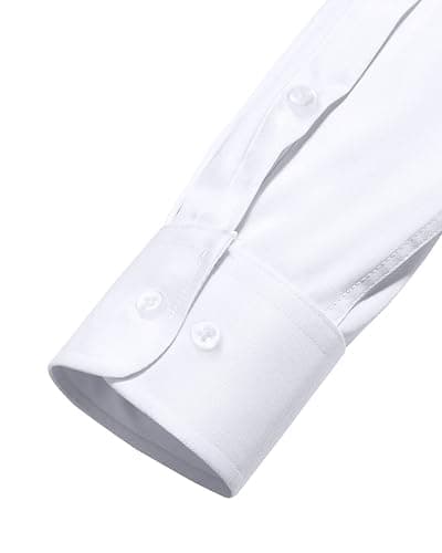 Alimens & Gentle Men's Dress Shirts Long Sleeve Wrinkle-Free Stretch Shirts Solid Formal Button Down Shirt with Pocket thumbnail 6