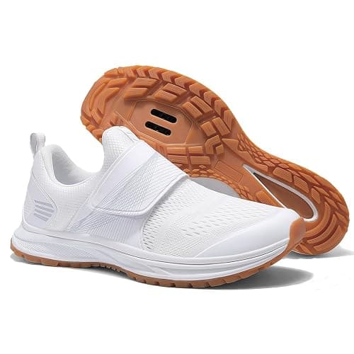 Pairobin Women's Cycling Shoes Compatible with 2 Bolt SPD Cleats, Comfortable & Walkable Mountain Bike Shoes for Indoor Spin Class & Outdoor Road Bike Riding - Image 1