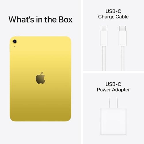Apple iPad 11-inch: A16 chip, 11-inch Model, Liquid Retina Display, 128GB, Wi-Fi 6, 12MP Front/12MP Back Camera, Touch ID, All-Day Battery Life — Yellow thumbnail 7