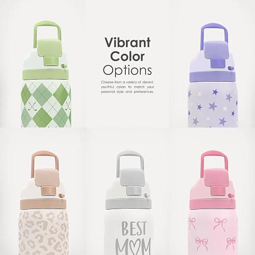 Strawberry Bow Insulated Stainless Steel Water Bottle with Straw for Sports and Travel, 32oz, Gifts for Women Girls Friends Teens Birthday Christmas thumbnail 6