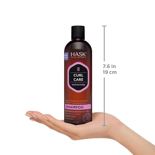 HASK Curl Care Shampoo + Conditioner Set with Coconut and Argan Oil | For Curly Hair, Sulfate-Free, Paraben-Free, Gluten-Free, Vegan, Cruelty-Free, Color Safe | 12oz each thumbnail 7