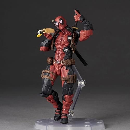 Kaiyodo Revoltech Amazing Yamaguchi Deadpool Ver. 2.5, Total Height: Approx. 6.7 inches (170 mm), Non-scale, PVC & ABS, Painted Action Figure, NR050 thumbnail 17