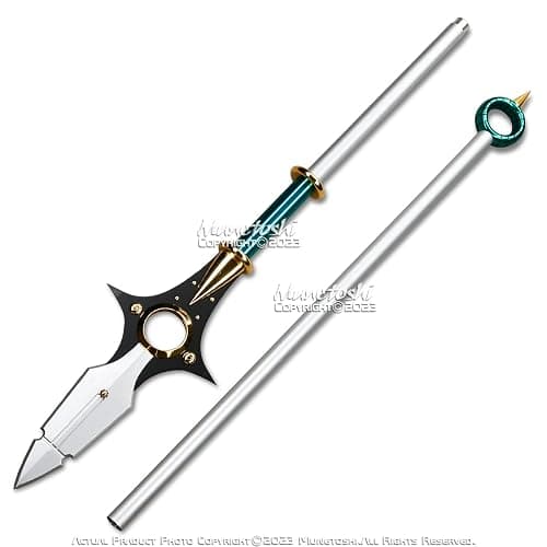 Munetoshi 82.5” Chastiefol Fairy King Spear Sloth Sin Stainless Steel Fantasy Anime Prop Costume Cosplay thumbnail 5
