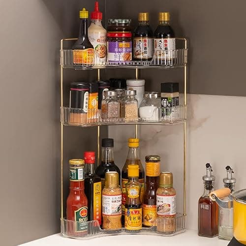 shuang qing 3-Tier Corner Bathroom Counter Organizer – Storage Shelf for Makeup, Perfume & Skincare, Space-Saving Countertop Tray Fits Bathroom, Dresser, Kitchen (White) thumbnail 6