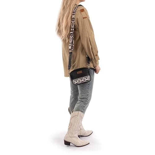 Wrangler Small Crossbody Bags for Women Aztec Mini Purses with Guitar Strap thumbnail 2
