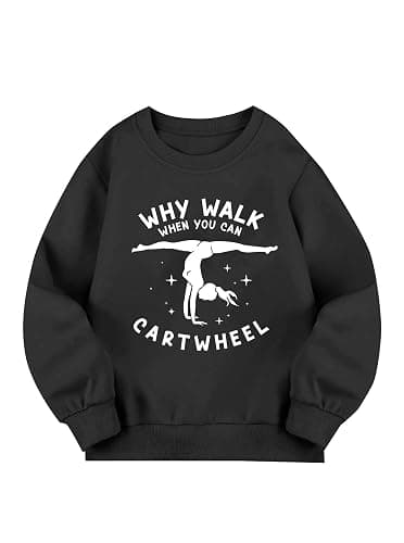 Ecolala Girls Cute Graphic Crewneck Sweatshirt Long Sleeve Drop Shoulder Pullover Tops - Image 1
