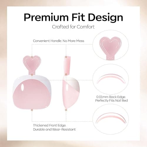 Modelones Press on Toenails Short, Nude French Tip Toe Nails Square, Reusable Nail Kit with Nail Glue Adhesive Tabs Mini Nail File, Toe Nails 36Pcs 18Sizes, Summer Spring Women Girl Gift thumbnail 5