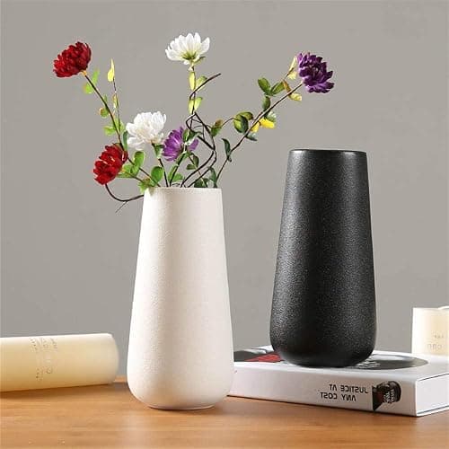 Weiße Vasen Keramik, Vase Weiß, Vasen Deko Keramik, Blumenvase Decorative, Vase Für Pampasgras, Für Pampasgras, Ideal Zur Lagerung Von Blumen Anderen Deko, Blumenvase Deko Wohnzimmer, Schlafzimmer thumbnail 7