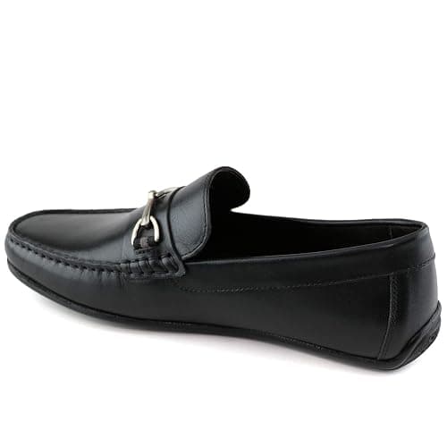 MJNY Mens Casual Comfortable Genuine Leather Lightweight Driving Moccasins Classic Fashion Buckle Loafer Slip On Breathable Driving Loafer thumbnail 2