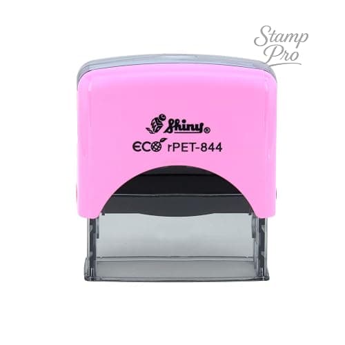 Stamp Pro Pink Self Inking 1 Line Custom Stamp – Personalized Name or Text Stamp for Home, School, Crafts & Business Use thumbnail 3