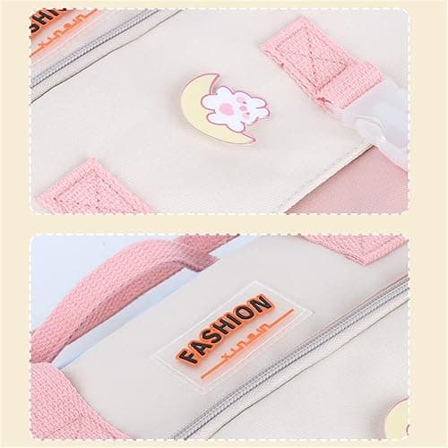 JELLYEA Kawaii Backpack Cute Tote Bag Girl School Crossbody Shoulder Bag with Kawaii Accessories Multi Purpose (Grey) thumbnail 7