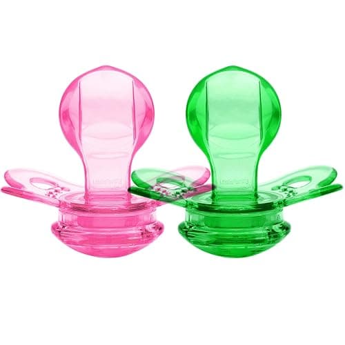 LittleForBig Bigshield Generation-3 Big Sized Pacifier Candy Gloss 2 Paci Pack - Pink and Green thumbnail 4