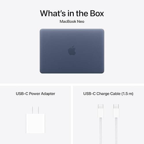 Apple 2026 MacBook Neo 13-inch Laptop with A18 Pro chip: Built for AI and Apple Intelligence, Liquid Retina Display, 8GB Unified Memory, 256GB SSD Storage, 1080p FaceTime HD Camera; Indigo thumbnail 7