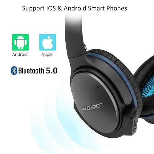 YOCOWOCO Upgraded aptX Wireless Bluetooth Adapter for Bose QuietComfort 25 QC 25Headphones with Mic/Volume Control, Black thumbnail 6