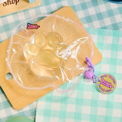 Cute Animals Taba Squishy Toys for Kids & Adults – Kawaii Stress Relief Fidget Sensory Toys, Soft Silicone Squeeze Gifts for Children, Teens, and Adults (Green Paw) thumbnail 2