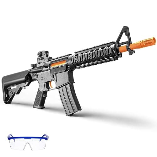 JellyBullet Automatic Blaster 850102 Black, Metal Gear, Larmside Nylon 3.9 Pounds, XT30 Plug 280 FPS & 100+ Ft Range, Automatic Repeating & Automatic Single, Pre-Feeding Magazine, Ages 18+ (DarkMfour) - Image 1