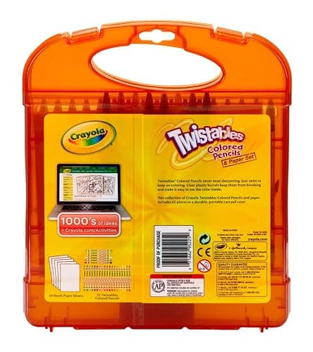 Crayola Twistables Colored Pencils Set 65 pieces (25 pencils + 40 paper sheets), Kids Drawing Kit, Portable Art Case, Kids Colored Pencils, Coloring Supplies, Gifts. thumbnail 4