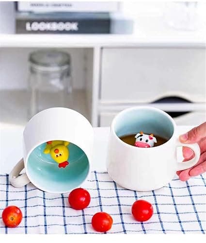 Lemon Park Surprise 3D Coffee Mug Animal Inside 12 oz with Dinosaur,Cute Cartoon Handmade Ceramics Cup,Christmas Birthday Surprise for Friends Family or Kids (Dinosaur) thumbnail 4