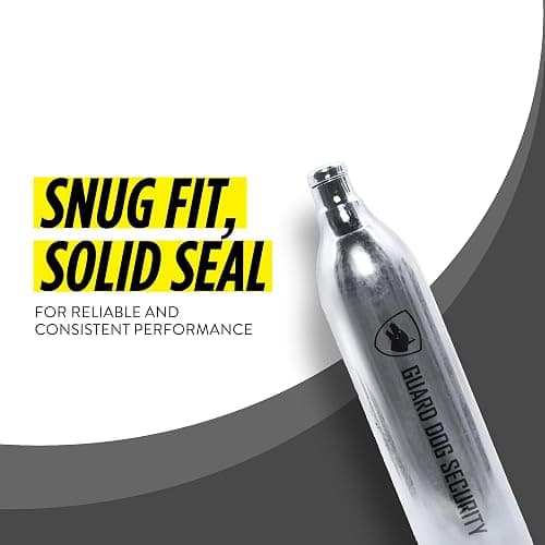 Guard Dog Security 8 Gram / 12 Gram Co2 Cartridges, Non-Threaded, CO2 cartridges BB Gun, CO2 BB Pistol, CO2 Airsoft Pistol, and CO2 Paintball Markers, Snug fit, Solid Seal thumbnail 7
