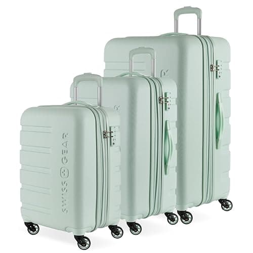 SwissGear 7366 Hardside Expandable Luggage with Spinner Wheels, Clearly Aqua, 3-Piece Set (19/23/27) - Image 1