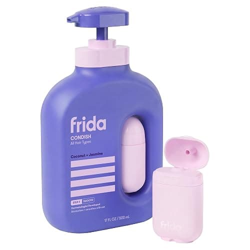 Frida for Kids All Hair Conditioner for Kids, Hydrating Hair Care, 17 oz | Conditioner with oat protein, aloe and jojoba hydrates, detangles and helps control frizz without heavy residue. - Image 1