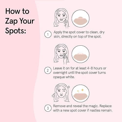 grace & stella Award Winning Pore Strip - Pimple Patches for Face - Hydrocolloid Acne Patches for Shrinking Zits, Breakouts - Spot Stickers - Dermatologist-Tested, Vegan (Invisible, 36 Count) thumbnail 6