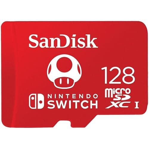 SanDisk 128GB microSDXC card for Nintendo Switch consoles, Nintendo Licensed Product, up to 100 MB/s, more place for games, UHS-I, Class 10, U3, Super Mario Super Mushroom - 128GB - Super Mario Super Mushroom - Image 1