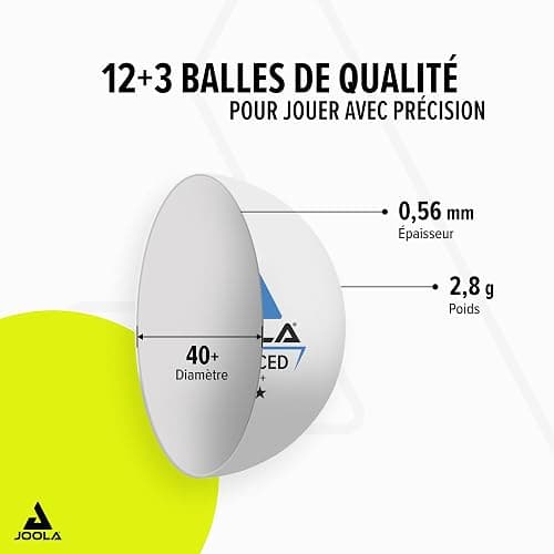 JOOLA Balle de Tennis de Table 3 étoiles Training Advanced 40 + mm de diamètre balles de ping thumbnail 3