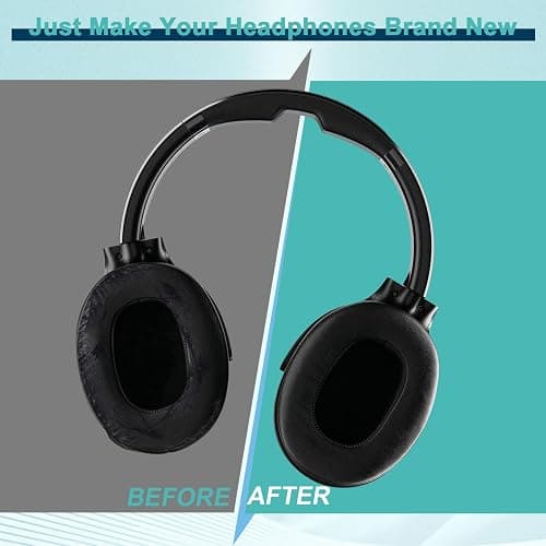 Replacement Ear Pads for Skullcandy Crusher Wireless/Evo/ANC Hesh 3/EVO/ANC, Headphones Ear Cushions, Headset Earpads, Ear Cups Cover-Black thumbnail 6