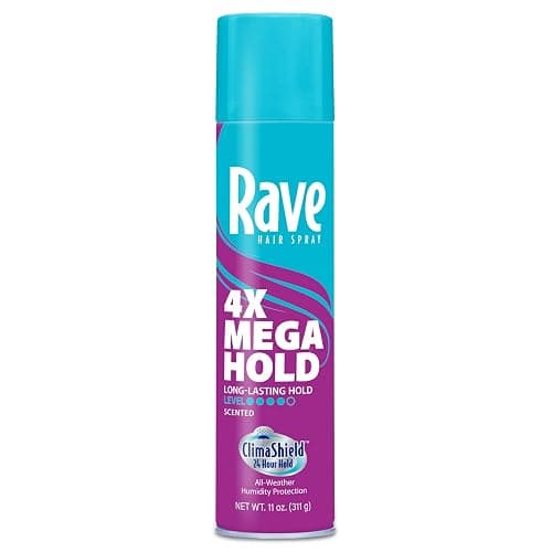 Rave 4X Mega Long-Lasting Firm Hold Scented Hair Spray for Heat Protection, Volume and Shine - ClimaShield for Extra Humidity & Minimizes Frizz - Image 1