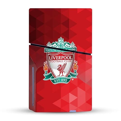 Head Case Designs Officially Licensed Liverpool Football Club Crest Red Geometric Art Vinyl Gaming Skin Decal Compatible With Sony PlayStation 5 PS5 Slim Disc Edition Console & DualSense Controller thumbnail 3